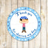 Pirate Favor Labels or Gift Tags - Blue Birthday Party Baby Boy Shower Printable INSTANT DOWNLOAD