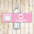 Princess Bottle Label Baby Shower Birthday Pink
