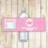 Princess Bottle Label Baby Shower Birthday Pink
