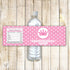 Princess Bottle Label Baby Shower Birthday Pink