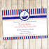 nautical baby shower invitation