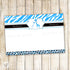 INSTANT DOWNLOAD Blue Giraffe Baby Shower Boy Blank Thank You Card - Zebra Leopard Jungle Safari Design Handwritten Notes