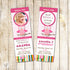 owl invitation ticket hot pink