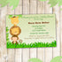 green jungle baby shower invitation