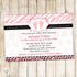 pink zebra baby shower invitation