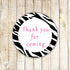 Zebra Favor Labels Sticker Tag Birthday Baby Bridal Shower