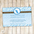 elephant blue zebra invitation brown