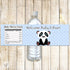 Panda Bear Bottle Label Birthday Baby Shower