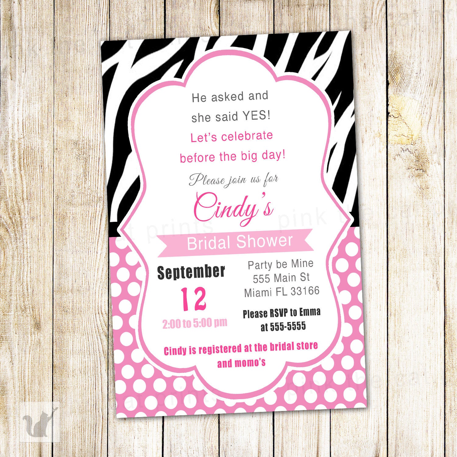 bridal shower invitation