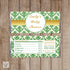Damask Candy Bar Label Baby Girl Shower Wrapper Emerald Green Gold