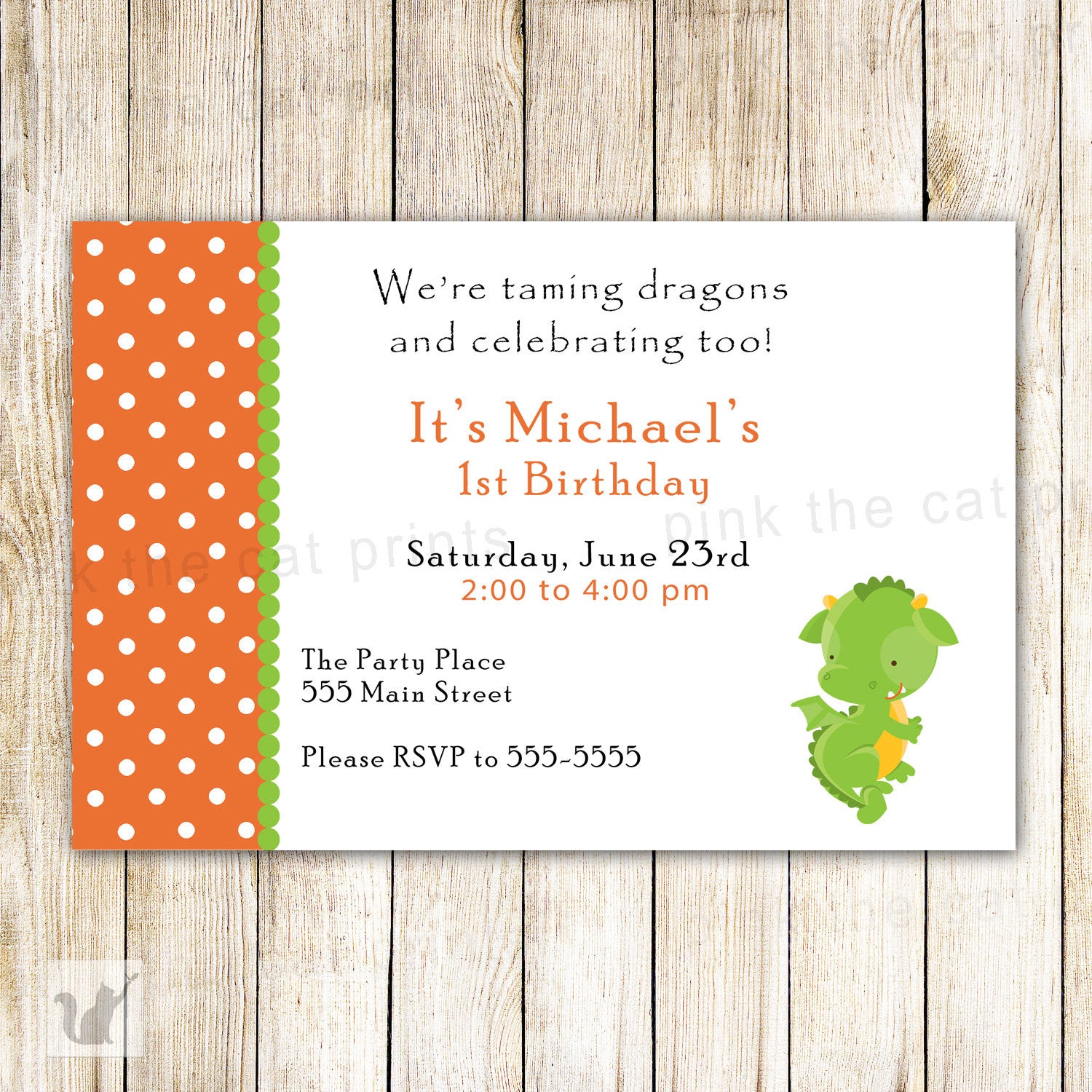 orange dragon invitation