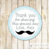 Mustache Favor Label Turquoise Grey Chevron Boy Girl Birthday Baby Shower