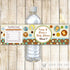 Jungle Bottle Label Baby Boy Shower Brown Animals