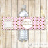 Pink Brown Water Bottle Label Birthday Baby Shower