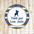 Polo Gift Favor Label Sticker Tag Boy Birthday Baby Shower Blue Brown