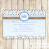 Prince Thank You Card Note Baby Shower Birthday Blue Brown