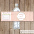 Pink Mint Stripes Bottle Label Birthday Baby Shower