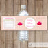 Roses Bottle Label Birthday Baby Shower Wrapper