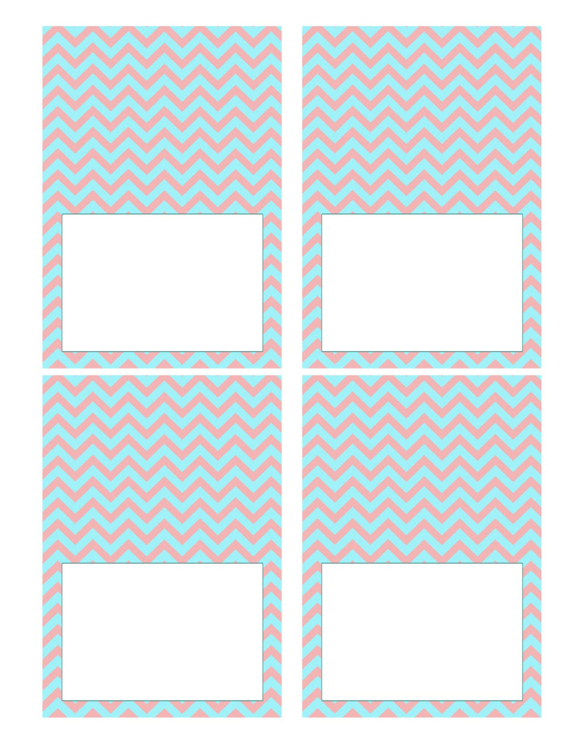 Buffet Food Label Place Seating Name Card Wedding Teal Coral