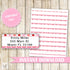 Valentines Address Labels - Pink Red Stripes Hearts Kids Birthday Baby Girl Shower Editable File INSTANT DOWNLOAD