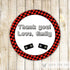 Video Game Favor Label Gift Tag Stickers Kids Birthday Boy Girl Red Black