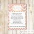 Coral Chevron Thank You Card Note Baby Girl Shower Pink Blush Yellow