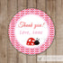 Ladybug Favor Label Gift Tag Heart Sticker Baby Shower Girl Birthday