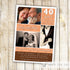 peach wedding anniversary invitation