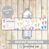 Baby Girl Shower Bottle Label Wrapper Feet Pink Purple
