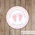 Chevron Pink Gift Favor Labels Sticker Tags Baby Girl Shower