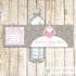 Pink Grey Dress Bridal Shower Bottle Label
