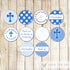 Blue Small Candy Label Sticker Confirmation Communion