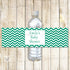 Green Chevron Bottle Label Birthday Baby Shower Printable
