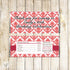 Red Damask 80th Adult Birthday Candy Bar Label Wrapper