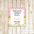 Hand Sanitizer Labels Baby Girl Shower Pink Gold