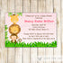 Jungle Invitation Baby Girl Shower Pink