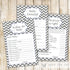 Baby Shower Games Grey Chevron Wishes for Baby Price is Right & Advice Card