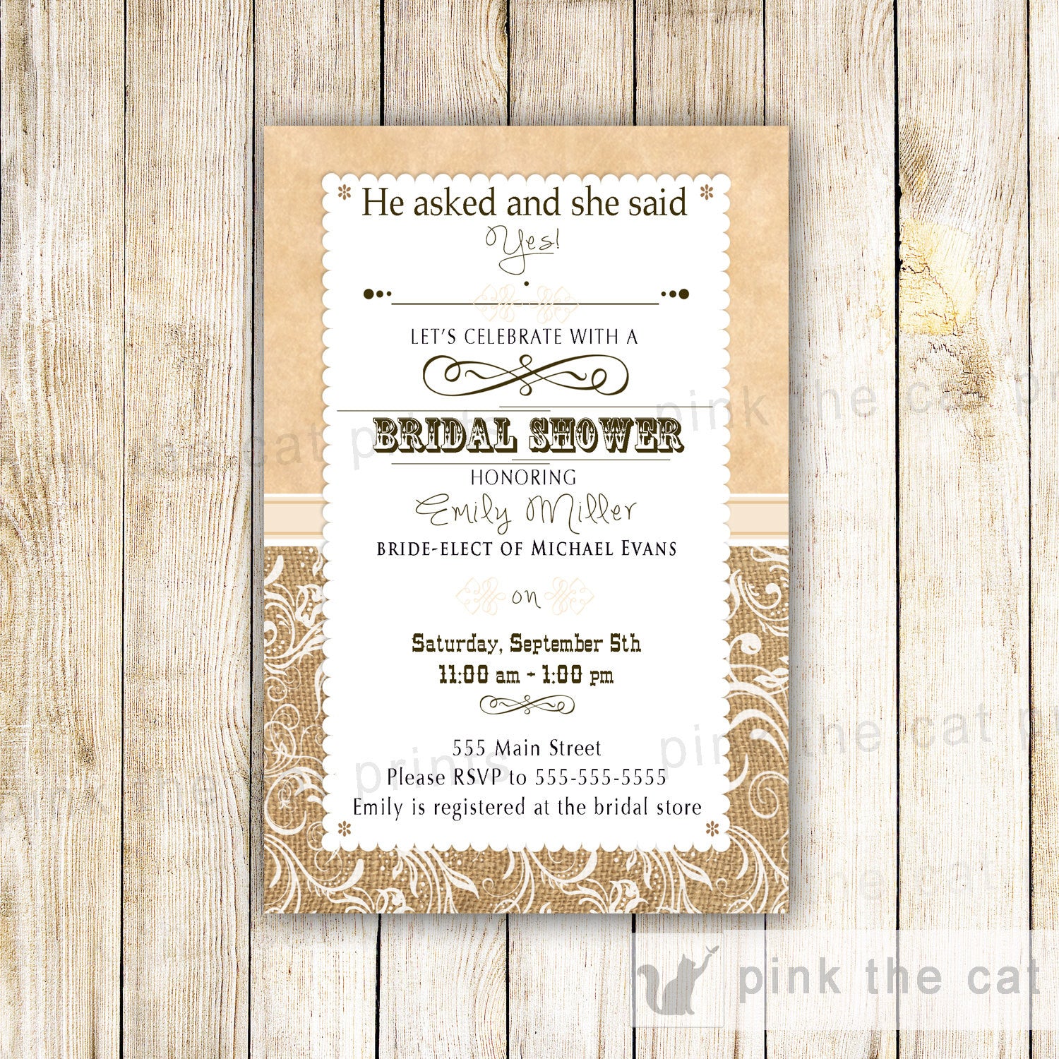 bridal shower invitation