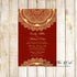 Red Mandala wedding invitations (set of 100)