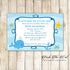 30 Cards Whale Boy Baby Shower Invitation Personalized