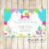 Kitten Invitation Girl Birthday Party Yellow Pink Printable