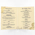 Wedding program navy blue gold floral