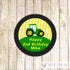 40 Stickers Favor Label Tractor Baby Shower Birthday