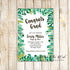 30 Botanical Graduation Unisex Invitation Tropical Printable