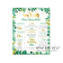 Jungle first birthday memory board green gold printable