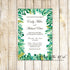 Botanical Wedding Invitations & RSVP Cards Printable