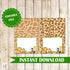 Jungle Buffet Food Label Placement Card Kids Birthday Baby Shower