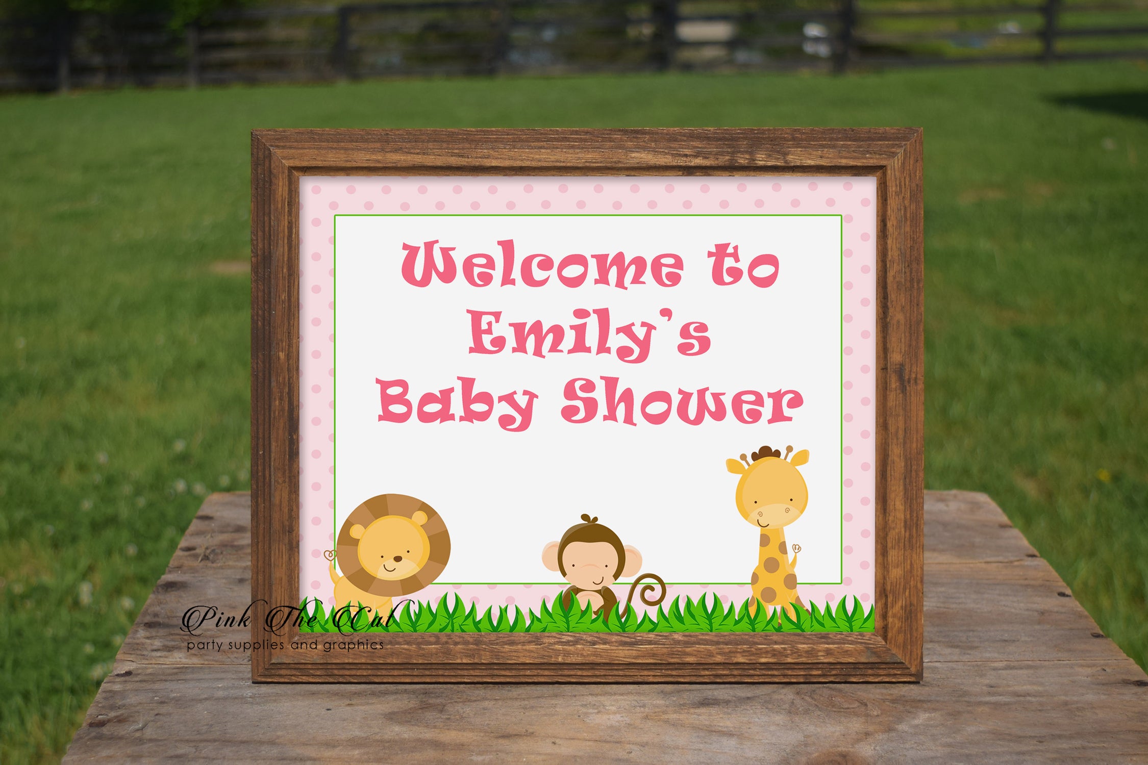 Jungle Welcome Sign Birthday Baby Shower Printable