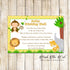 Jungle Wishing Well Card Baby Shower Yelllow Printable