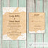 Lace Rustic Wedding Invitation & RSVP Card 2